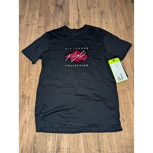 Jordan Flight Essentials Shirt Size Medium Black/White/Gym Red